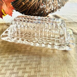 Circleware "Host" Clear Glass Covered Butter Dish with Lid (2-Piece Set)
